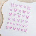 Pegatinas de uñas con mariposas rosas en relieve 3D modelo MO-264 en bandeja - Estilo de Mariposa Rosa (MO-264)