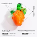Orange and green fruit pendant in stainless steel, waterproof and allergy-free charm - Orange Green Raspberry Pendant (PJ91604)