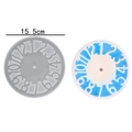 Molde de silicona redondo de 15,5 cm para reloj de números arábigos 1-12 y resina DIY - Números Árabes Huecos (Grande)