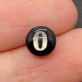 8mm natuurlijke zwarte schelp kraal met goud kattenoog patroon voor DIY-sieraden - Zwart