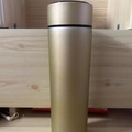 Smart LED temperature display vacuum flask in matte gold finish with sleek cylinder shape - 16oz / Matte Intelligent Gold / No Display
