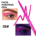 Stylo eye-liner de maquillage néon UV rose 08# avec effet brillant sous lumière noire - 08#