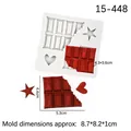 White silicone mold for DIY star heart and chocolate bar shapes with dimensions - 1# Chocolate Star Style / Gray