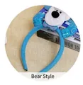 LED Blau Bär Weihnachten Haarreif mit Pailletten und Plüsch für Kinder - LED Bär Stil / Blau