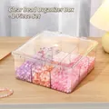 Transparente Perlen-Organizer-Box mit 6 Fächern und Deckel für DIY-Schmuckzubehör - 9 Fächer / Transparent