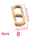 Polished golden Arabic number 8 shaped stainless steel lobster clasp for jewelry making - Gold 8