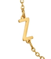 Golden stainless steel O-chain bracelet featuring a polished letter Z pendant detail - Letter Z / Gold