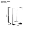 Minimalist black metal rectangular display stand small size 10x10x15cm for home decor - Small / Black