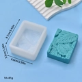 Detailed view of monstera leaf silicone mold with dimensions 8.7x6.6x3.3cm for DIY soap - Monstera Leaf Rectangular Style (1#)