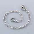 Street style titanium steel wallet chain with skull carabiner and textured ring - 40CM / Skull Style 1