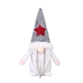 Gnome de Noël scandinave en peluche avec motif flocon et chapeau à étoile rouge - Style Étoile