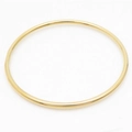 Minimalist 2mm gold stainless steel stackable slim round wire bangle for women - Single Ring (Inner Diameter 55mm) / Gold