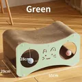 Green 2-tier scratching house with colorful toy balls, size 55x29x28cm - Small (45x24x22cm) / Green