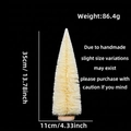 Miniature sisal Christmas tree with snow effect, dimensions 35cm height and 11cm diameter - No Packaging / 35CM White