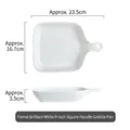 9-inch white ceramic square baking pan with handle, featuring a textured surface design - Forest Bright White 9 Inch Square Baking Pan with Handle
