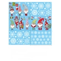 6-piece set of Christmas gnome and snowflake PVC electrostatic window stickers 20x30cm - 6 Sheets Christmas Gnomes Set