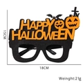 Halloween party glasses frame with Happy Halloween text, pumpkins and bats decoration - One Size / Happy Halloween Pumpkin
