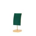 Dark green velvet and gold metal jewelry display stand for earrings or necklaces - Rectangular Pendant Rack (Short) - Green