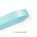 High-density Ocean Blue polyester satin ribbon code 322 for gift wrapping and DIY crafts - Ocean Blue(322)