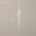 Elegant 20cm clear acrylic icicle Christmas ornament hanging pendant for tree decor - Spiral Icicle A (ZB20)