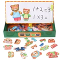 Magnetic wooden bear dress-up puzzle with whiteboard and assorted outfits for kids - Magnetic Bear Dressing Set (with Pen)