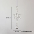 Copo de nieve de cristal acrílico con cinta para árbol de Navidad, 18,5 cm de altura, adorno - Cadena de Copos de Nieve A
