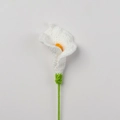 Handmade crochet white calla lily flower with yellow stamen for home decor - Finished Calla Lily Bouquet (white)