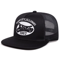 Chicago 1967 embroidered mesh trucker hat in black American vintage style with breathable net - Black