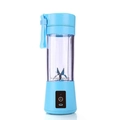 Blauer tragbarer elektrischer Entsafter-Becher mit USB-Ladeanschluss und Mixflasche - Blau