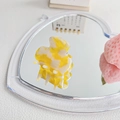 Small acetate hair claw clip with yellow and white marble pattern for women and girls - 3.5cm / Gem Yellow