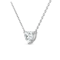 Classic 925 sterling silver necklace with heart-shaped sparkling moissanite pendant - (s925 Silver + Moissanite N16247) / Chain Length 40cm + 5cm (extension Chain)