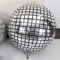 Silberner 4D Disco-Kugel Ballon aus Aluminiumfolie für Party- und Event-Dekoration - 32 Zoll / Silber