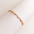 Minimalist double heart necklace for women in elegant rose gold finish accessory - Bracelet / Rose Gold