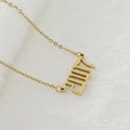 Collier en acier titane doré avec pendentif année 2008 et finition plaquée or 18 carats - 2007
