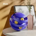 Giocattolo per gatti a tre strati blu Klein con palline rotanti incluse - Piatto rotante a 3 strati / Blu Klein
