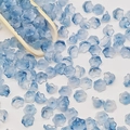 Macro shot of blue gradient lily of the valley glass beads for DIY jewelry making - Lily of the Valley 13# Ink Blue 7x12mm