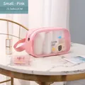 Kleine rosa Karikatur-Elefanten-PVC-Kosmetiktasche 21,5x8x12cm mit doppelten Griffen - Klein / Rosa