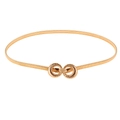 Elastic gold spring waist belt with stylish double ring buckle for women fashion - Double Ring Buckle Gold (HYY19152)