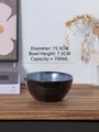 700ml blue reactive glaze ceramic salad bowl with 15.5cm diameter for microwave - Starry Sky