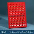 Large red velvet jewelry display board with 100 ring slots, sized 24x34.5x2.8cm - 100 Slots (Large) / Red