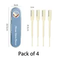 Portable 4-piece set of beige manual nose hair trimmers with blue translucent case - 4PCS (with Storage Box)