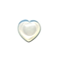 Polished moonstone heart-shaped worry stone with milky white glow for relaxation - Opal