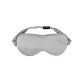 Silver grey 22 momme mulberry silk sleep eye mask with elastic headband and satin finish - Silver Gray