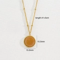 Dettaglio dimensioni con catena da 41cm e pendente in pietra naturale da 15,5mm - Pietra del sole