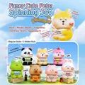 Set of animal blind box figures with 360-degree rotatable heads in blue sky scene - 0237 Cute Pet Rotating Fun 6pcs / Full Set