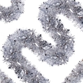 50ft shiny silver tinsel garland for Christmas tree and party wall decoration - 5 Meters / Silver Tinsel