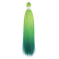 Extension de cheveux Easy Braid 26 pouces dégradé jaune fluo à vert foncé synthétique - Ombré Jaune vers Vert (FR-31)