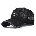 Berretto da baseball in mesh nero traspirante con patch Tutupad Luck e visiera curva - Regolabile / Etichetta Nera Nero