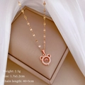 Specifiche del ciondolo a orsetto in oro rosa con dettagli su peso e dimensioni - Stile Oro Rosa (B214)