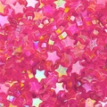 DIY rose red AB coated star acrylic loose beads with shimmering finish for jewelry - Rose Red Star / 19g/Pack (Approx. 100pcs)